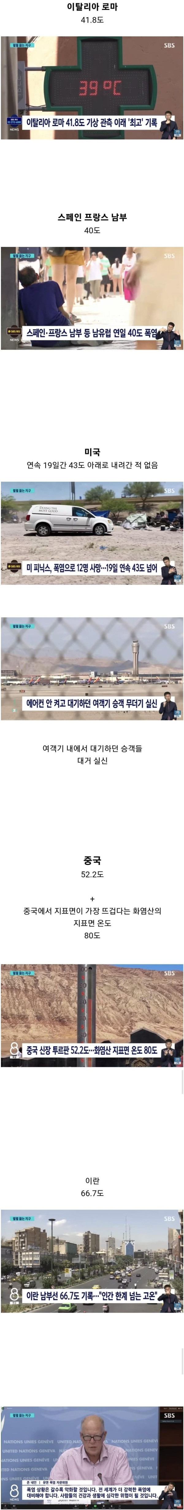 심각한 전세계 폭염 상황